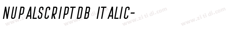 NupalScriptDB Italic字体转换